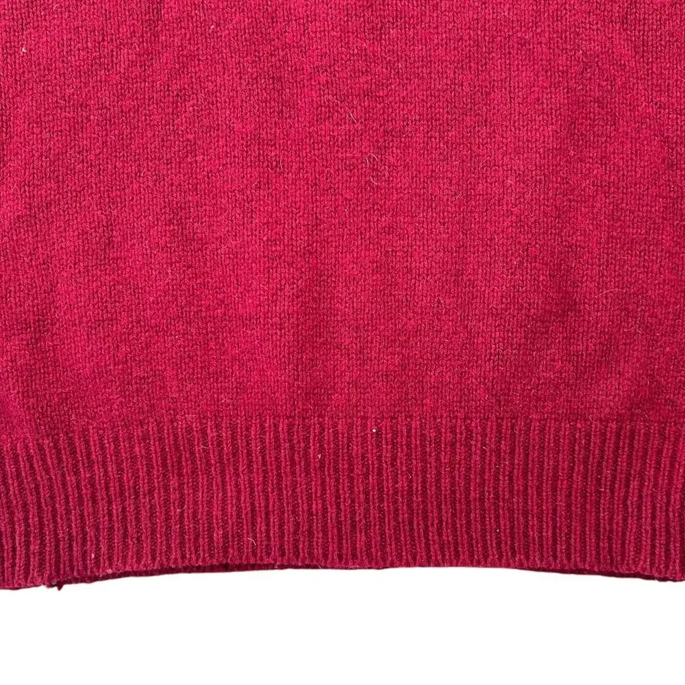 Vintage 70s 80s Fieldmaster Wool Men's L Tall Men's Grandpa Sweater Red Gorpcore